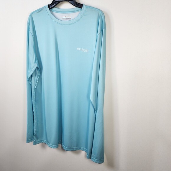 Columbia T Shirt Mens Large Performance Fishing Gear PFG Omni-Shade Long Sleeve - Picture 4 of 11